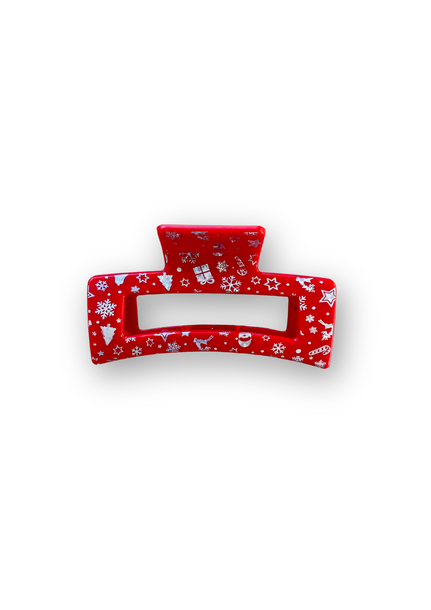 Holly Red Christmas Claw Clip